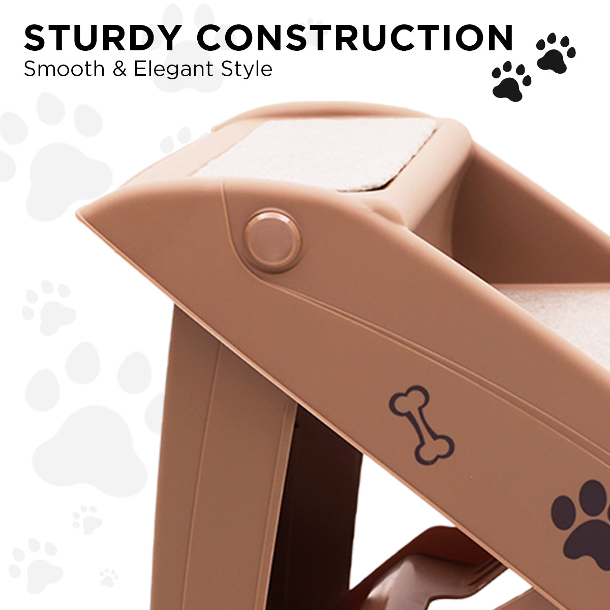Furtastic Foldable Pet Stairs 50cm Non-Slip Dog Steps Ladder Cat Ramp for High Bed Couch Car Small Senior Pets