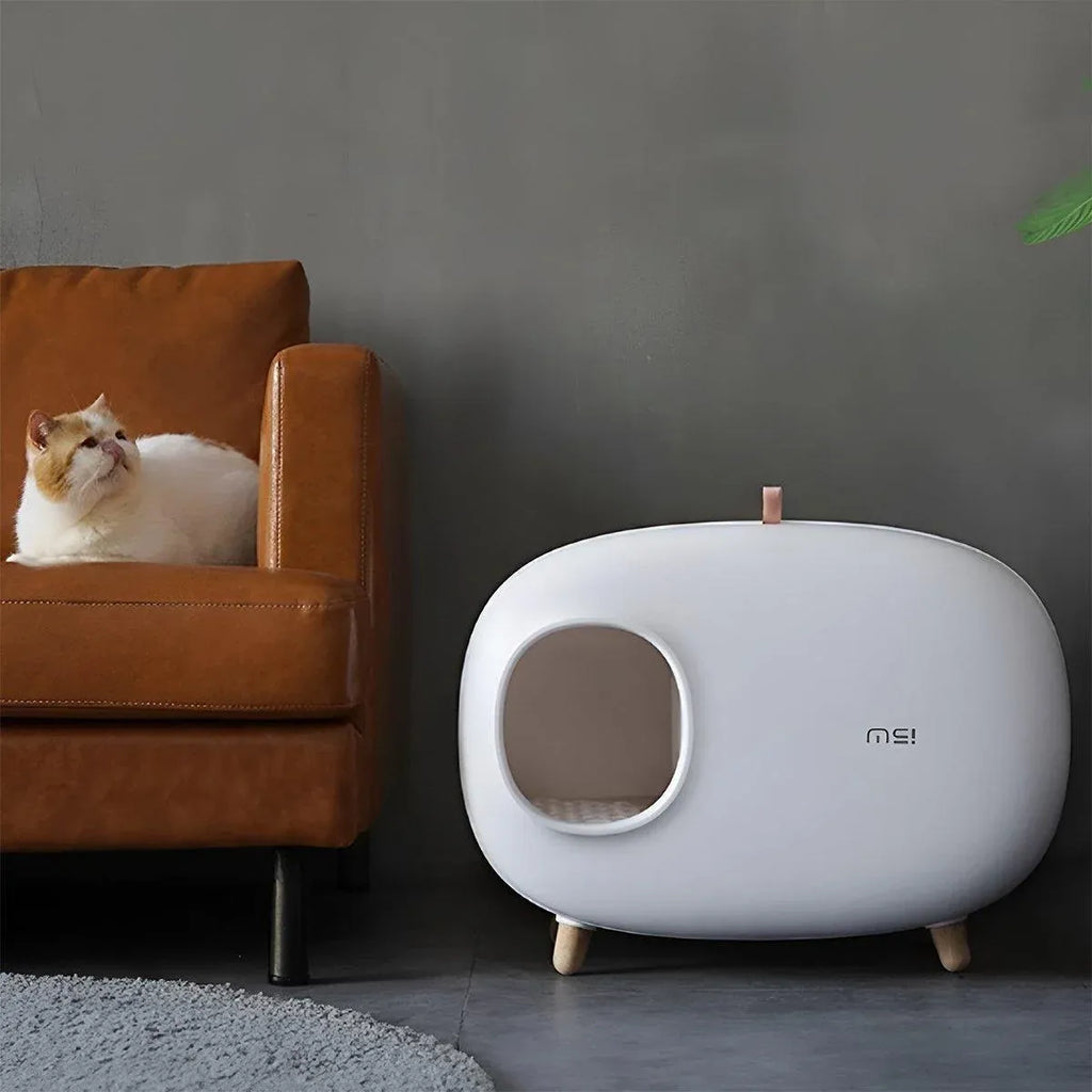 Cat Litter Box Semi-closed Cat Supplies Cat Toilet Drawer Large Cat Litter Box - Green