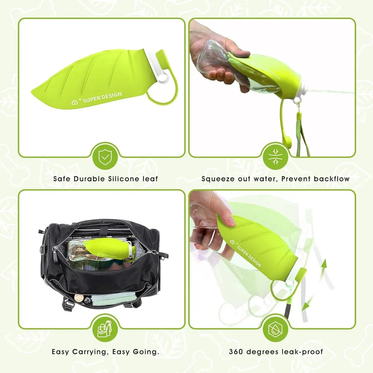 Pet Water Bottle 580ml Portable Outdoor Dog Cat Drinking Cup Travel Feeder