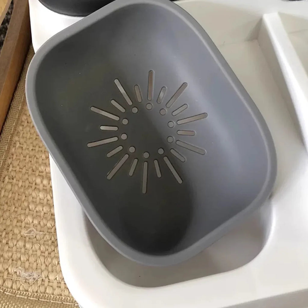 Automatic Cat Feeder Water Dispenser All in One Plastic Bowl for Cats and Dogs - Blue