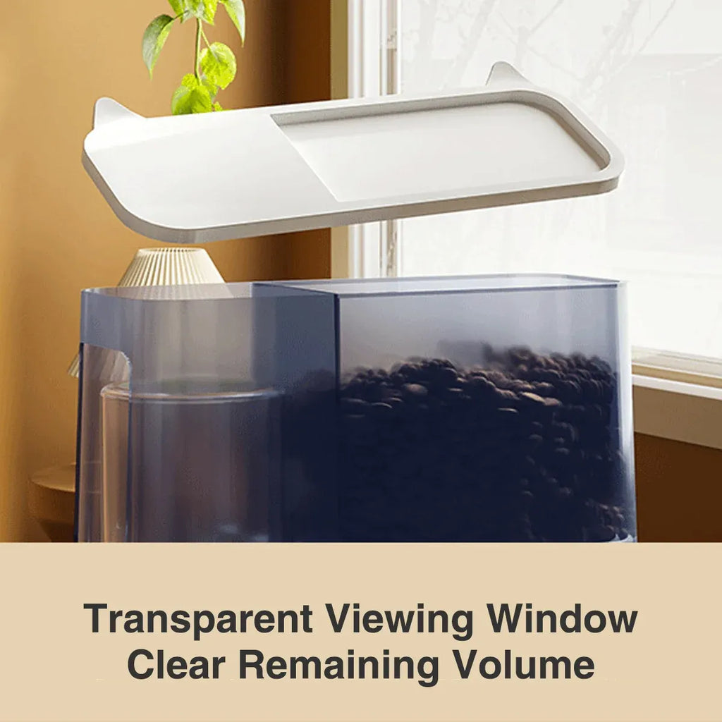 Automatic Cat Feeder Water Dispenser All in One Plastic Bowl for Cats and Dogs - Pink